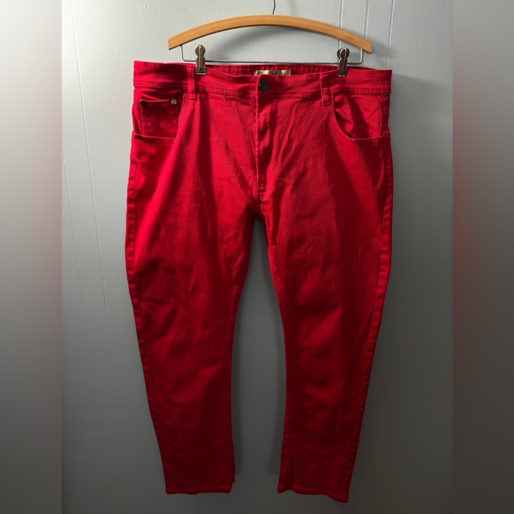 Womens Old Skool Red Jeans, Size 44.
